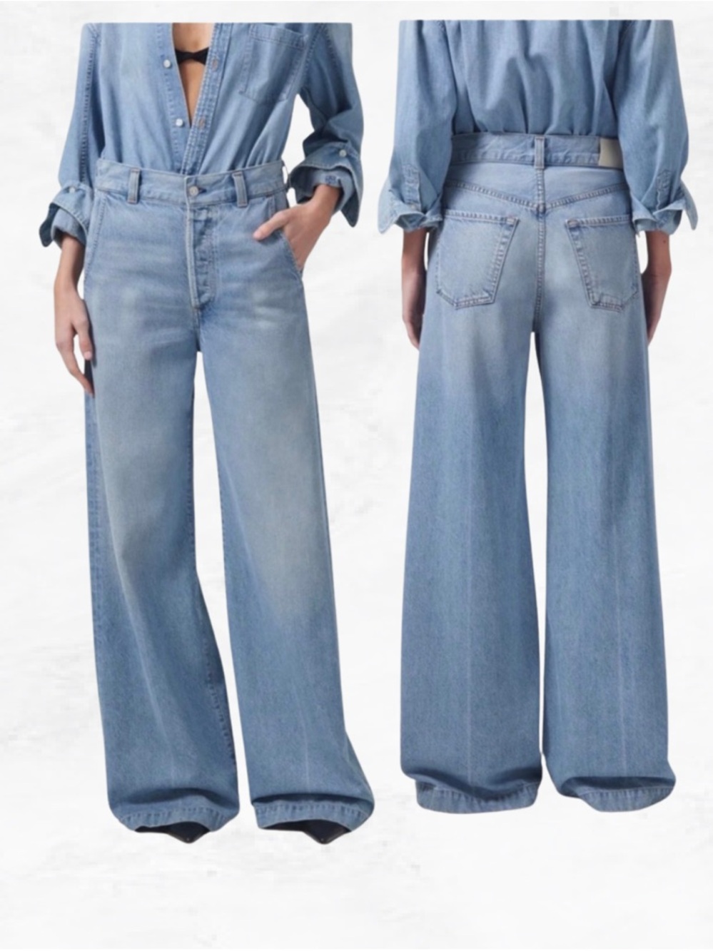 Evereve Citizens of Humanity Beverly Jeans Size 30 Wide Leg Denim High Rise NWT